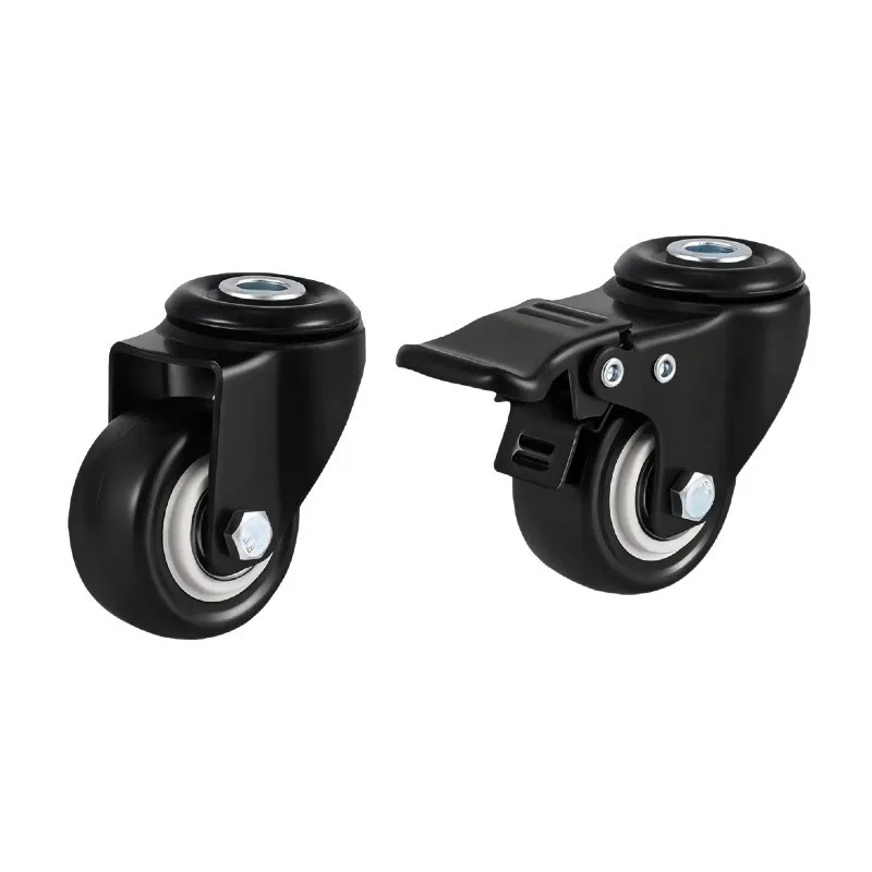 Top‑hole TPR Swivel Caster Wheel Wear‑resistant Roller For Furniture Cabinet Storage Equipment Mover