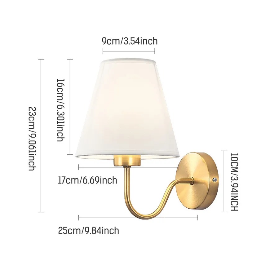 الشمال النسيج عاكس الضوء مصابيح الحائط ممر المنزل المدخل الجدار الشمعدان مصباح غرفة المعيشة غرفة نوم جدار أضواء السرير الجدار مصباح E27 #6