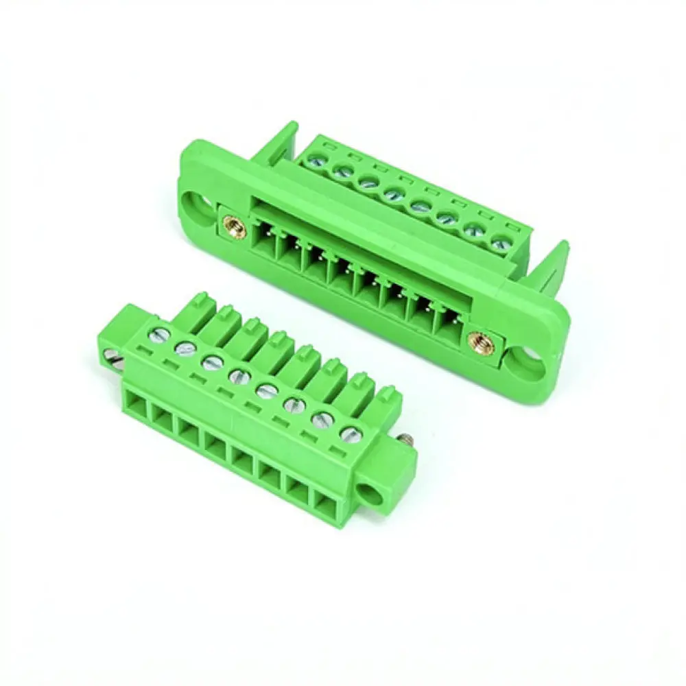 For Sanhejin 3.81mm Pitch Feed Through Electrical Connector Panel Mount Terminal Block Plug In Wiring Modular Device