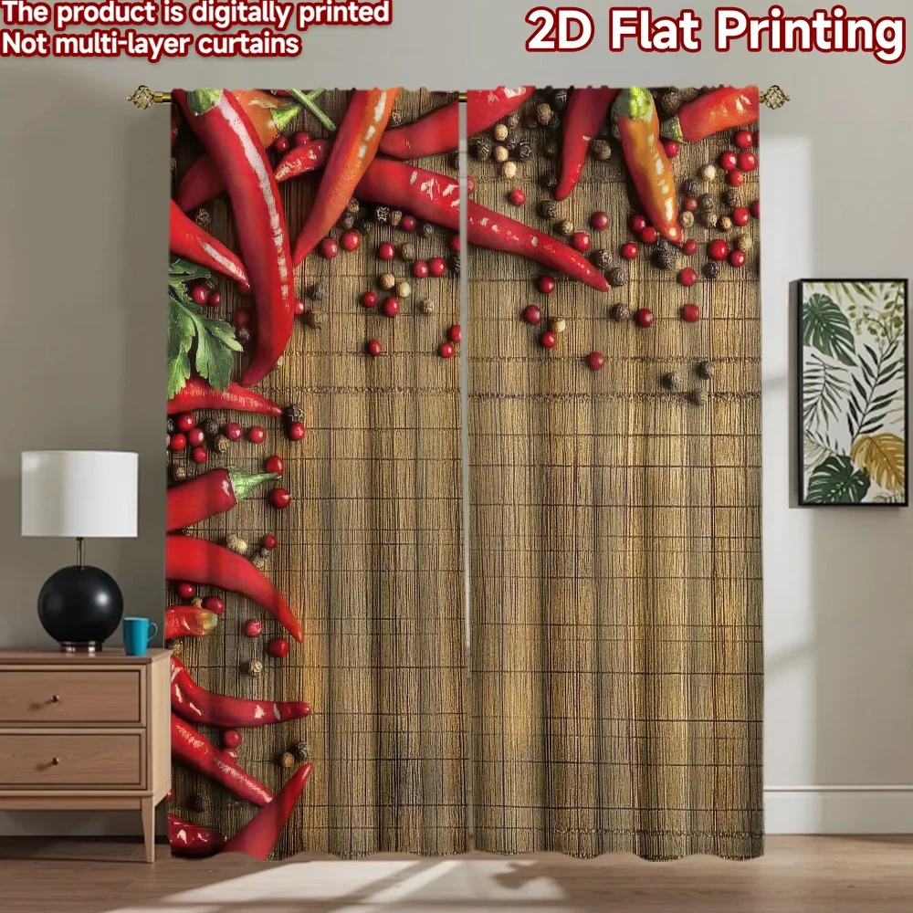 

1pc 2D flat Photography Backdrop Scene Backdrop Chili Peppers on Mat 100% Polyester Festive Backdrops for Art party decorations