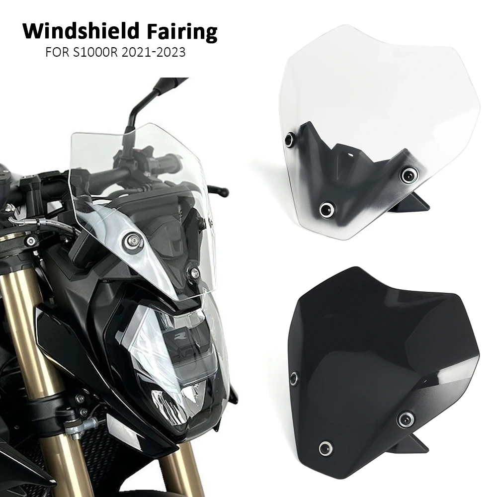 

NEW Motorcycle Windshield Windscreen Sun Visor Fairing Deflector For BMW S1000R S 1000R S 1000 R S1000 R 2021 2022 2023