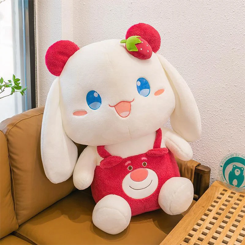 

Sanrio Kawaii Cinnamoroll плюшевая игрушка мягкая кукла клубничный кролик милая собака кукла для детей подарок на день рождения и Рождество мягкие игрушки для детей