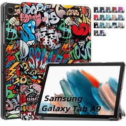 Samsung Galaxy Tab için A9 artı durumda 2023 PU deri koruyucu sert geri Galaxy Tab S9 FE A9 artı Tablet için Funda kapak