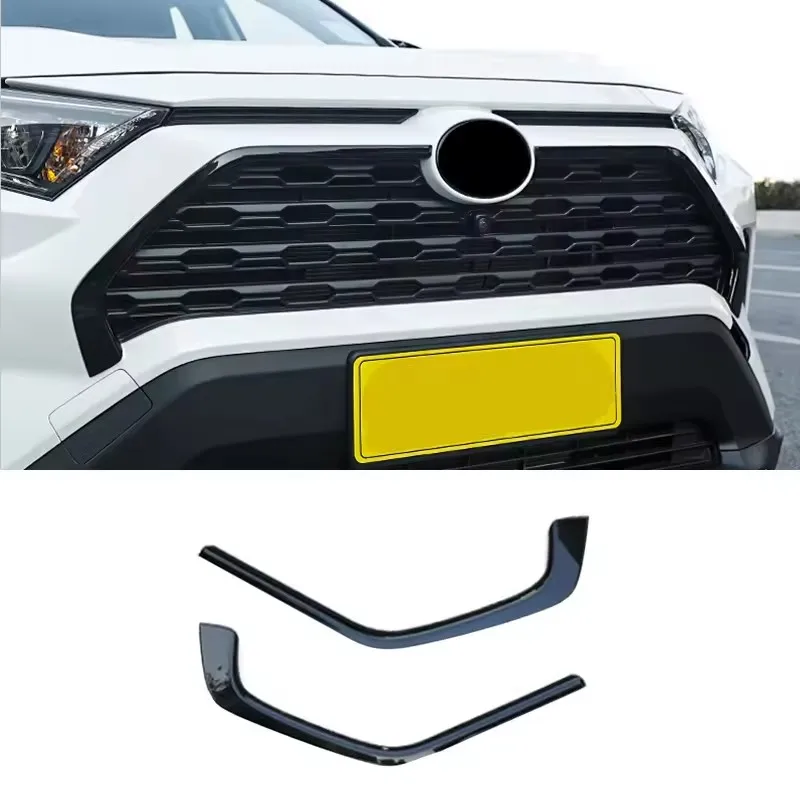 For Toyota Rav4 Xa50 2019 2020 2021 2022-2025 Abs Chrome Front Grill Grille Decorative Cover Trim Strips Car Styling Accssories