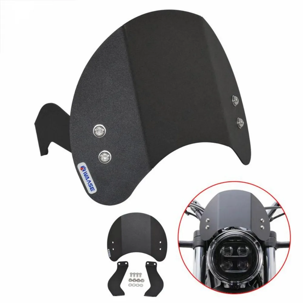 

For Honda Rebel 300 REBEL 500 CMX300 CMX500 2017-2022 Motorcycle Windscreen Windshield Wind Deflector Shield Screen Visor Glass