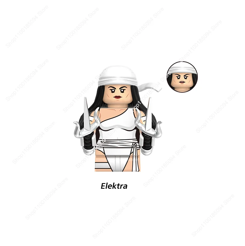 

Hot Toys New Building Blocks Action figures Iron Fist Elektra Bullseye Assembly model Building Blocks Minifigures Toys gifts