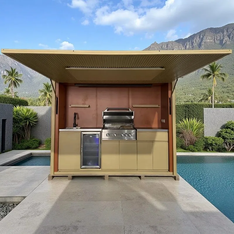 Freestanding Outdoor Kitchen With Grill And Storage No Installation Required Modular Outdoor Kitchen Unit