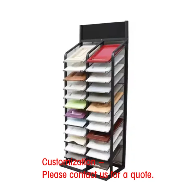 custom.Supermarket Display Stand Single-Sided Ceramic Tile Rack Metal Storage Stand