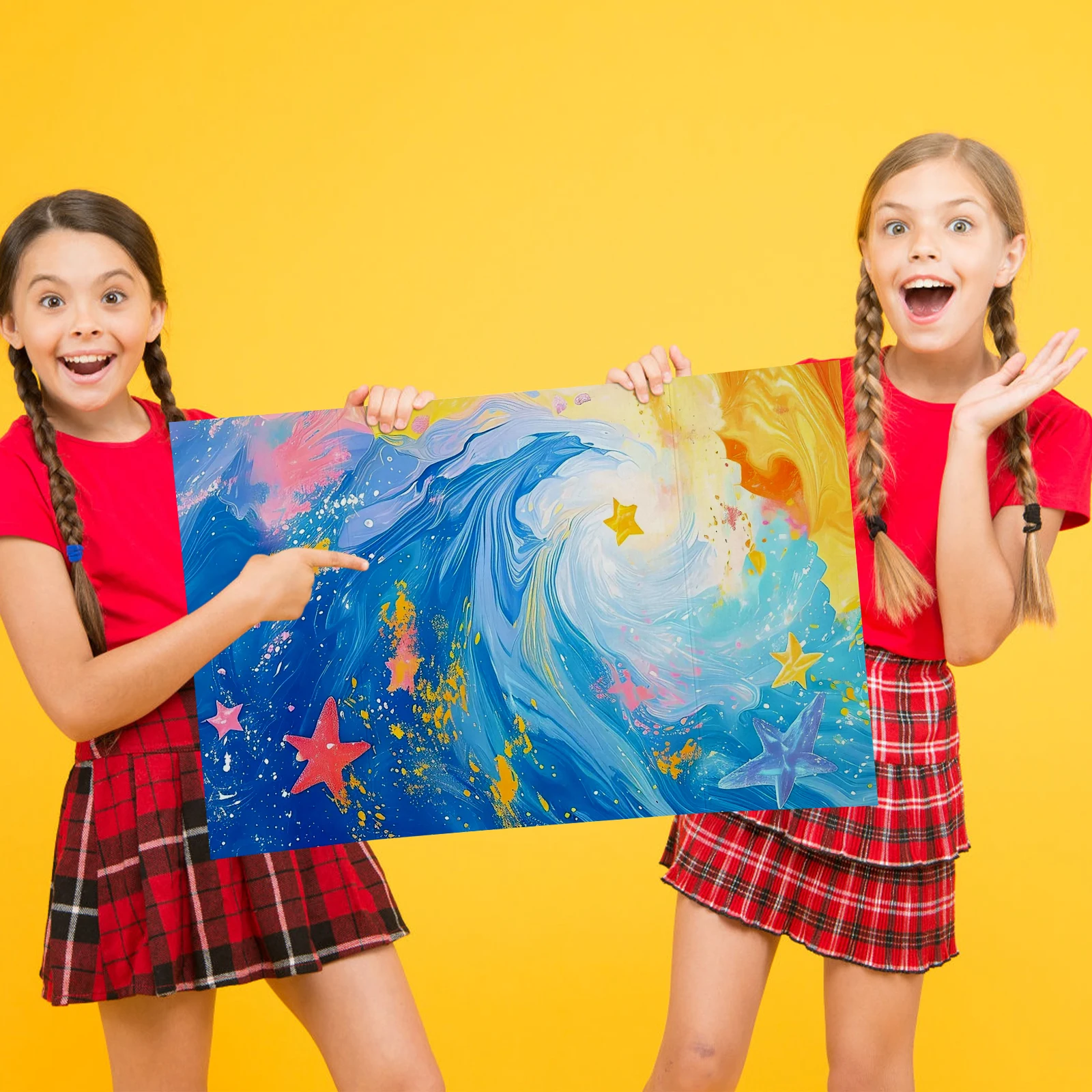 

4Pcs Trifold Poster Boards White Medium 25.7x16.9 Inch Folding Display Board Exhibition Trifold Board