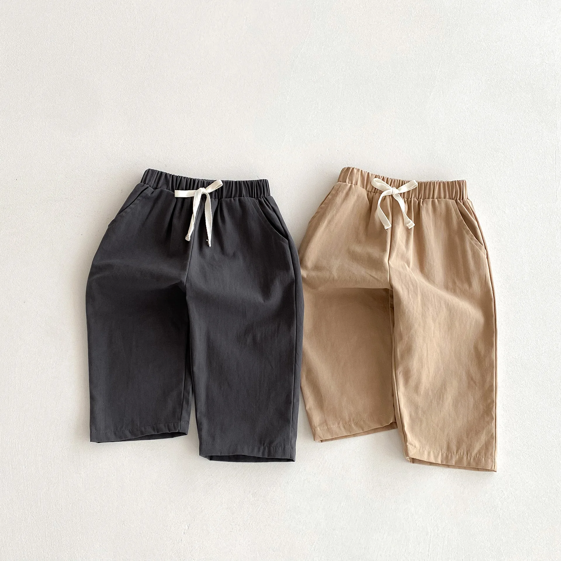 

2025 Autumn New Children Casual Pants Cotton Girls Solid Versatile Straight Trousers Baby Boys Loose Harem Pants Kids Clothes