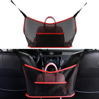 Handbag Holder for Car Net Pocket Purse Holder Between Front Seats Car Storage Organizer Universal Pet Kids Car Barrier