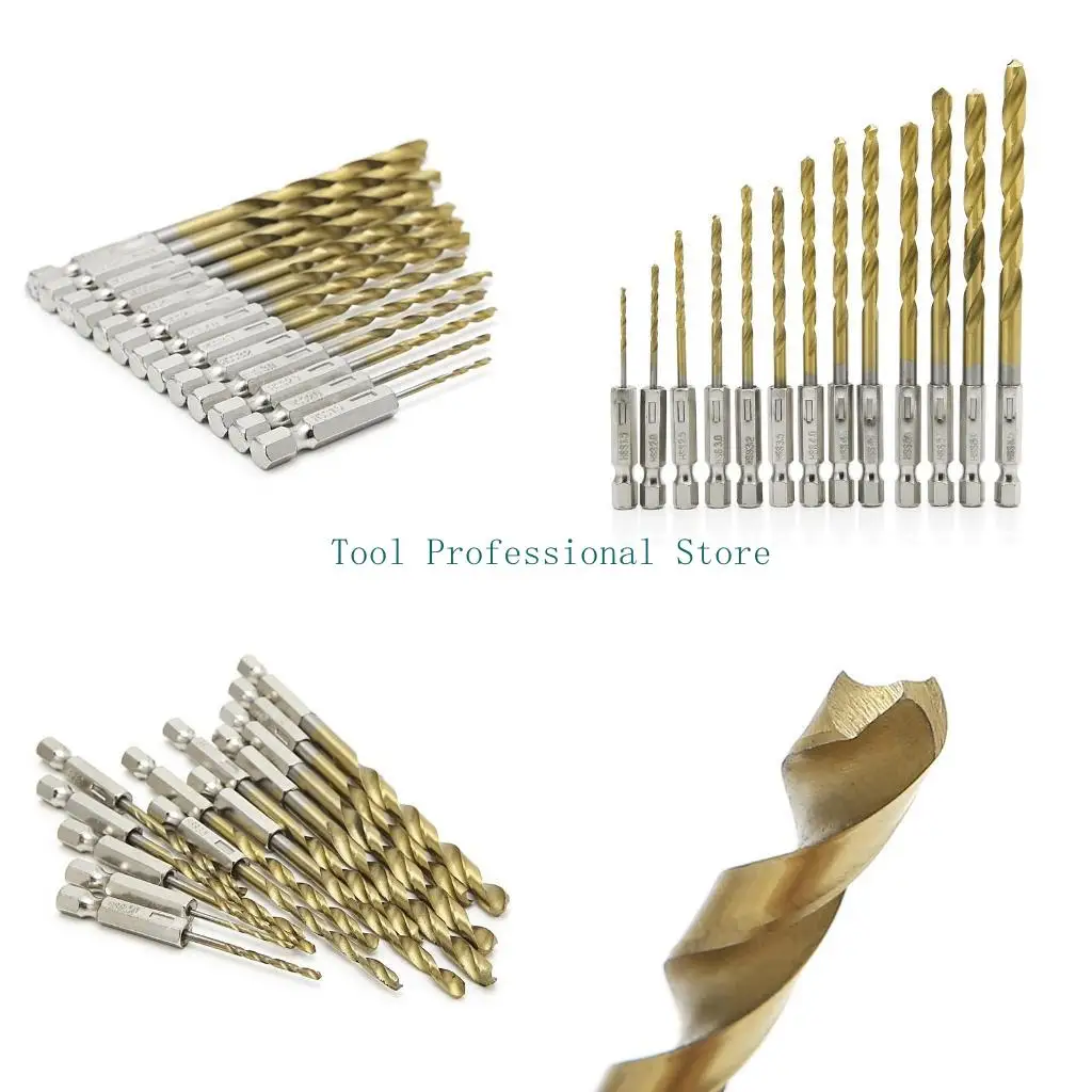 

57QF Доставка 13 шт. Набор сверл с шестигранным хвостовиком, быстрая смена кобальтовых сверл, несколько бит