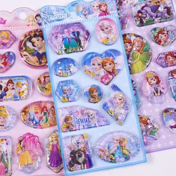 Disney Cartoon Three-Dimensional Water-Filled Stickers Frozen Princess Elsa Children's Stickers Cartoon Shaking Water Stickers