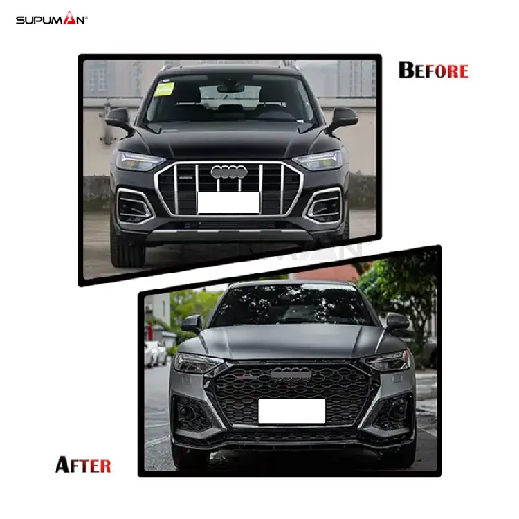 SPM G Brand ABS material front bumper kit for audi Q5 body kit front bumper upgrade to RS style silver 2021 2022 2023