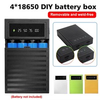 DIY Welding Free 4x18650 Battery Box Small Current Continuous Power Supply Power Bank Kit 20000mAh Detachable Mobile Power Case