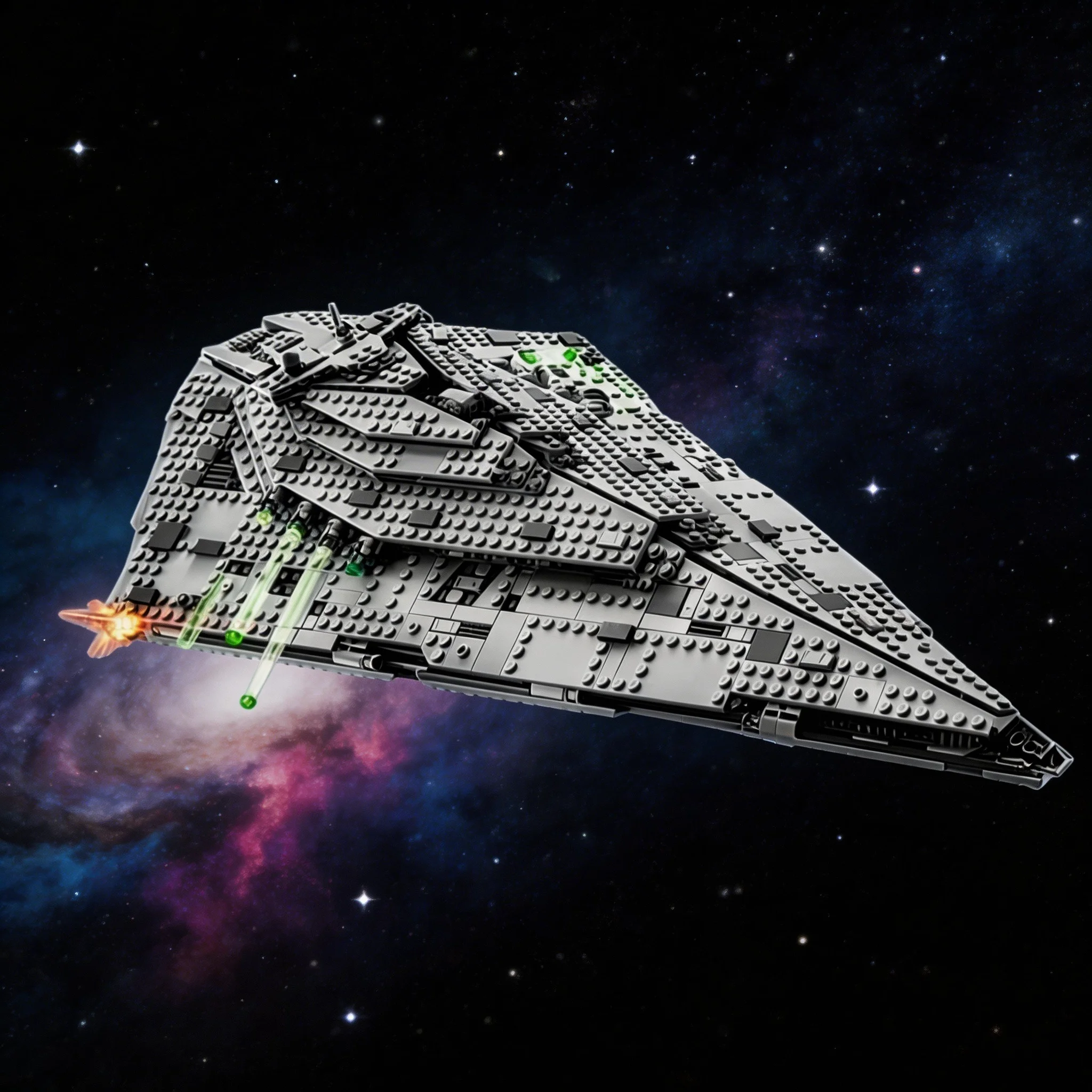 

New Difficult Space Destroyer Spaceship Building Block Set Christmas Space Model Toy Collection Kit Holiday Gift