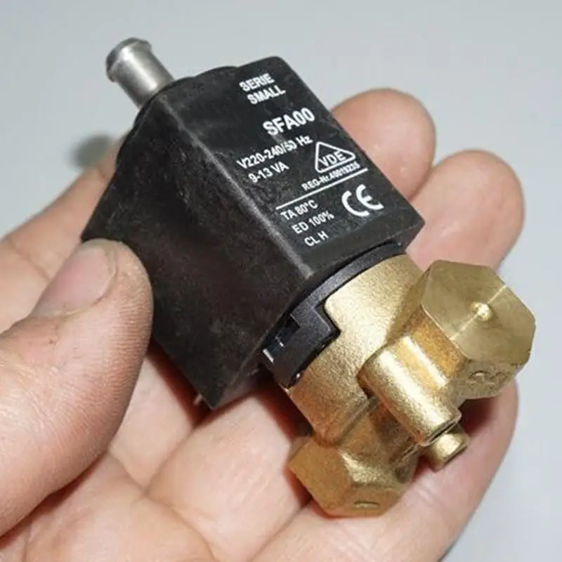 1PC Coffee Machine Solenoid Valve AC 220V Interface G1/8 Normally Open Type High Temperature And High Pressure Steam Solenoid