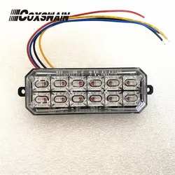 Luz estroboscópica de doble Color para coche, luz de advertencia de peligro para vehículos todoterreno, ATV, Truckss, 24 LED