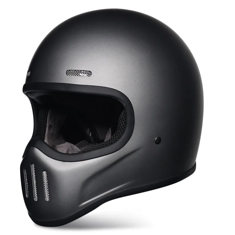 

Glass Fiber Reinforced Plastic Small Helmet Retro Helmet Motorcycle Cruise Pedal Motorcycle Full Helmet Men Women Safety Helmets