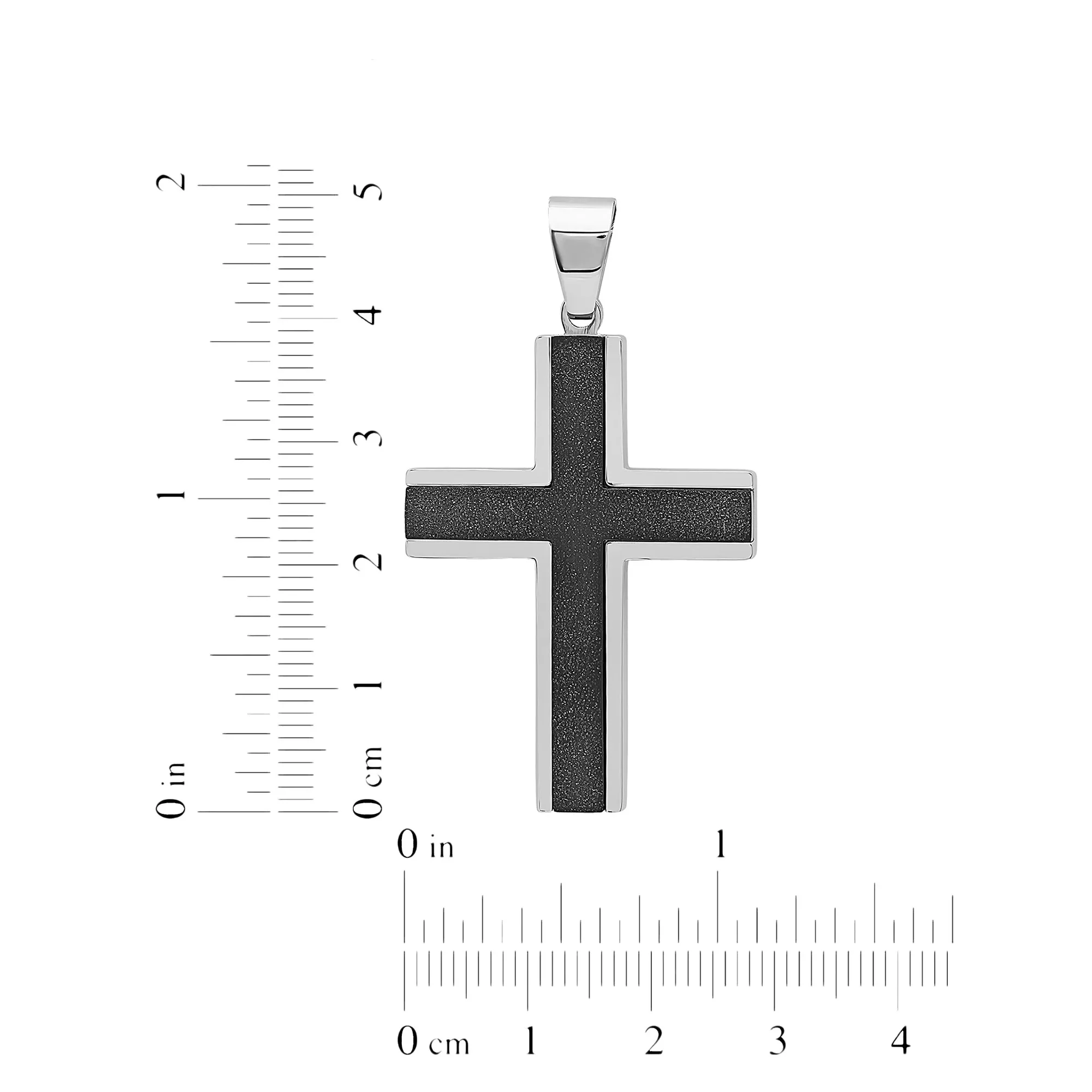 قلادة على شكل قلادة متقاطعة من الفولاذ المقاوم للصدأ للرجال من بريليانس