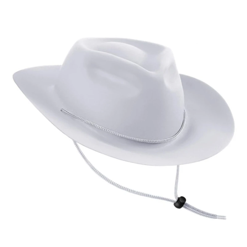 50JB Western Cowboy Hat for Girl Kids Theme Party Cowgirl Hat Soft Sun Protective Hat