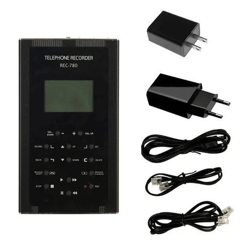 유선 음성 녹음기 디지털 아날로그 전화 통화 기록 녹음기, 전화 통화 세트, LED 스크린으로 자동 녹음