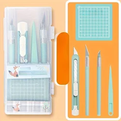 Complete DIY Scrapbooking Tool Kit with Pens, Carving Knives, Tweezers, And Cutting Mats โ Non-Retractable Handle for Everyday O