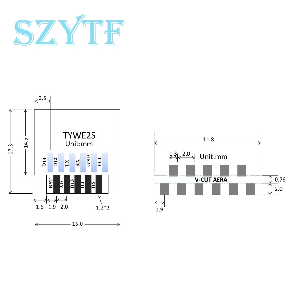 1-10pcs ESP-02S Wi-Fi Module Serial Golden Finger Package ESP8285 Wireless Transparent Transmission Compatible With ESP8266