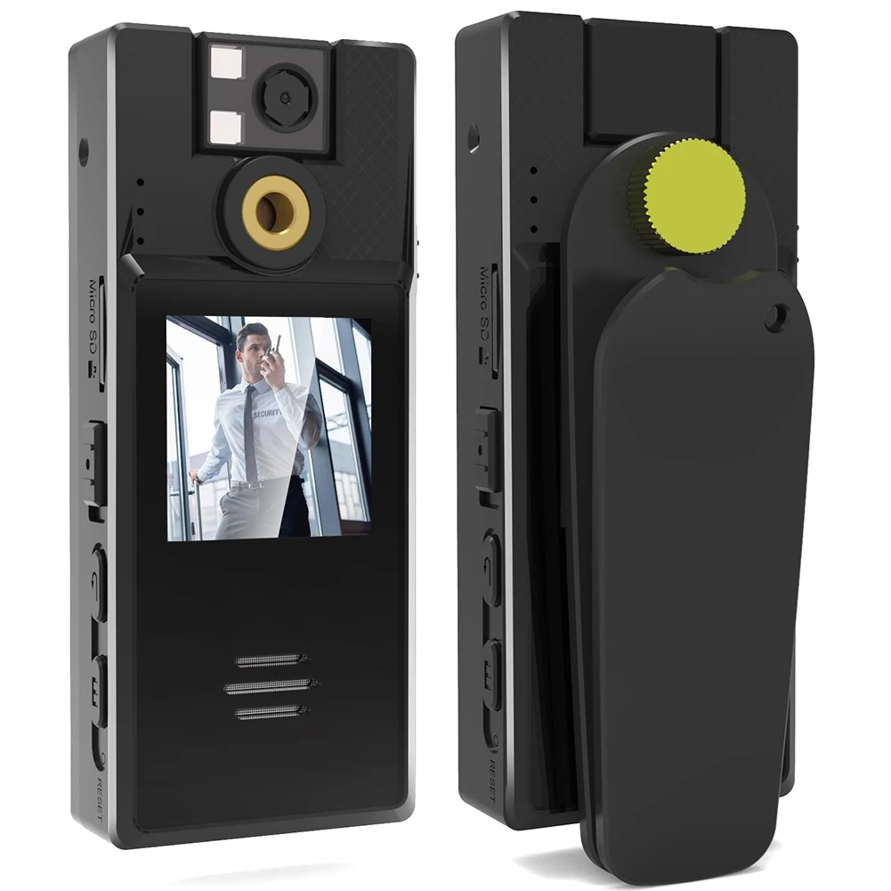 128GB Body Camera with Audio & Video Recording,1080FHD Body Cam with 180° Rotatable Lens,Loop Recording Body Camera