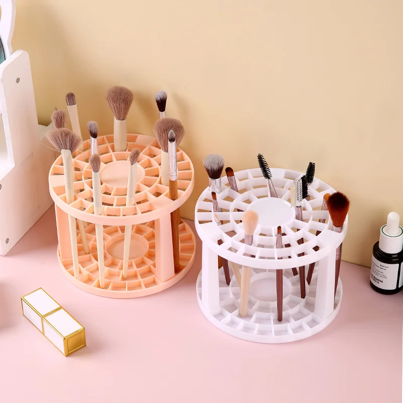 Soporte multifunción de gran capacidad para brochas cosméticas, estante de almacenamiento de brochas de maquillaje, secado al aire, organizador de bolígrafos de mesa, 1 unidad