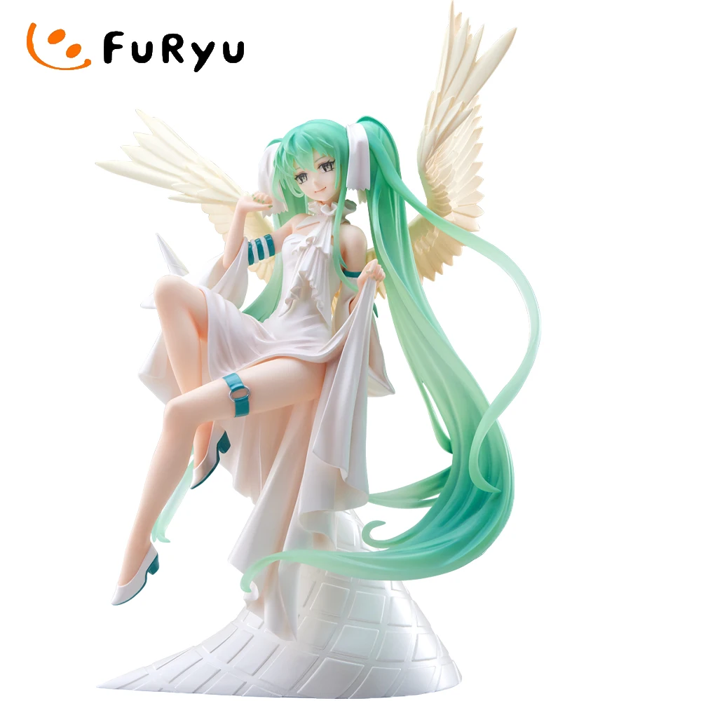 

Hatsune Miku VOCALOID 22CM Original FuRyu Anime Figure Virtual Singer New Anime Dark Style Collection Modle Doll Kids Toys