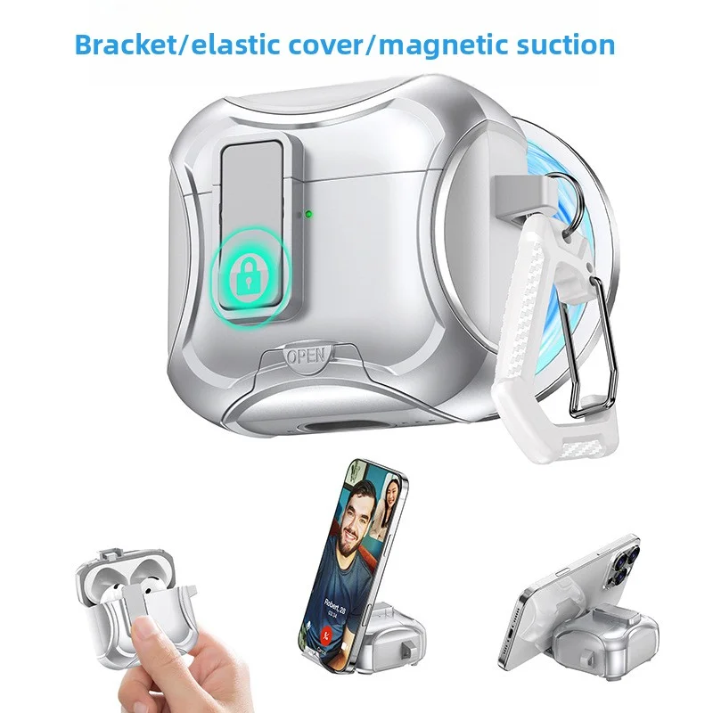 حافظة مغناطيسية 2 في 1 لأجهزة AirPods Pro/Pro2/4 تحدي الامتزاز القوي يجب اقتناؤها ملحقًا