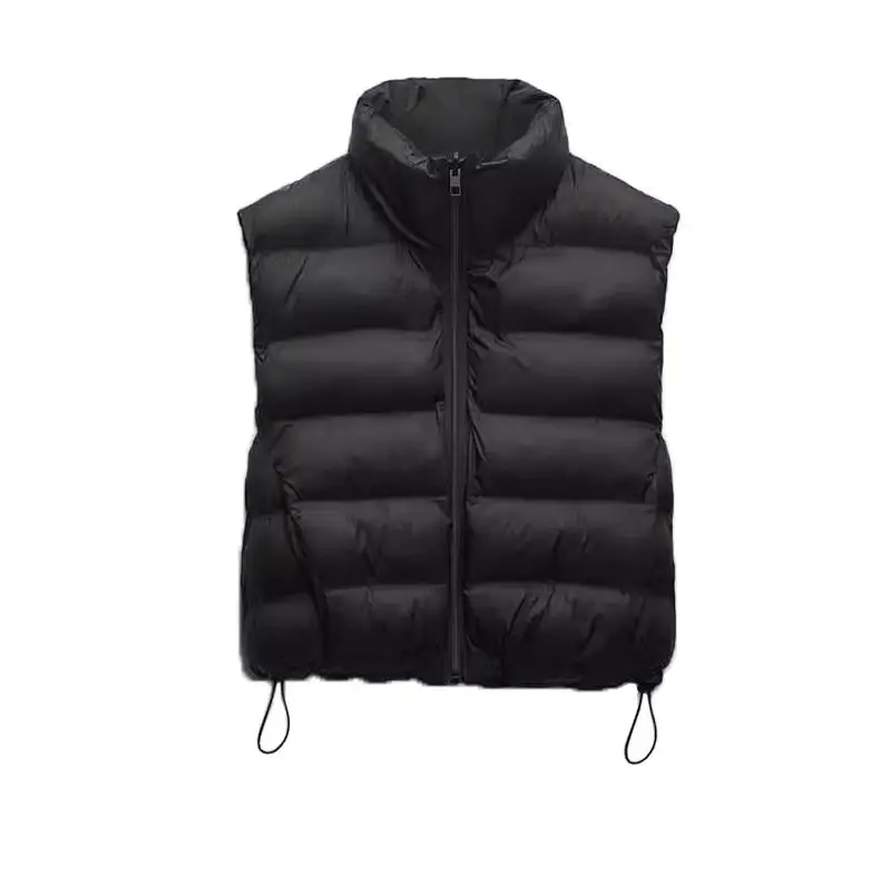 

Double-Sided Wear Stand Collar Svel Vest Autumn Winter New Sle Women's Faionable Commute Knitted Cotton Jaet