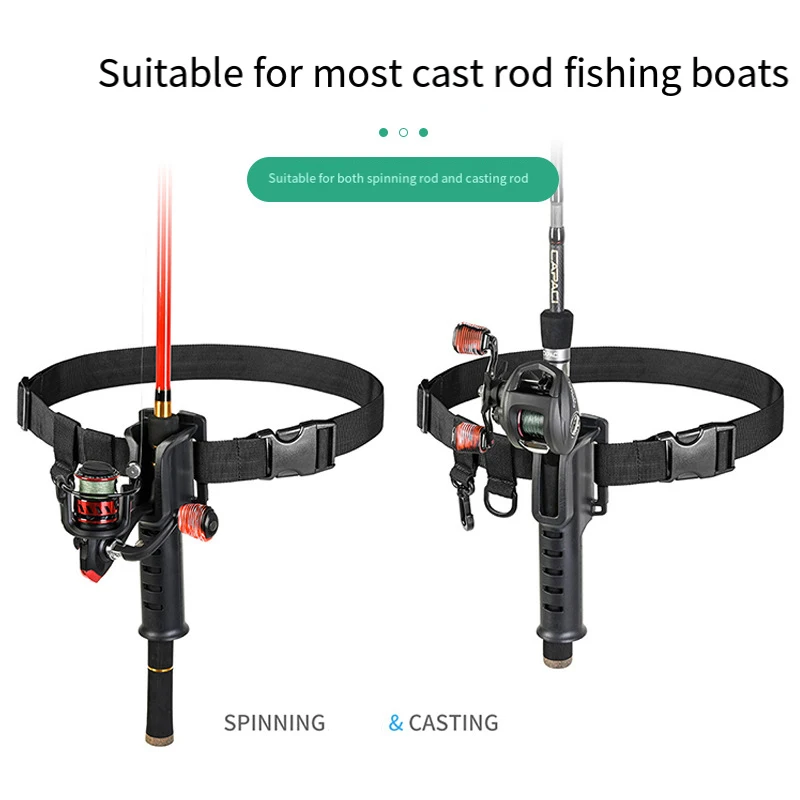 1pcs Waist Fishing Rod Holder Fishing Rod Pole Inserter Adjustable Portable Belt Rod Holder Fishing Gear Tackles Accessories