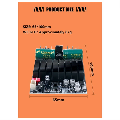 Imagen 2 del producto Nuevo altavoz Subwoofer Mono desnudo ZK-2001 de escenario trasero puro TPA3221 100WX2 placa amplificadora Digital de doble canal 200W AMP