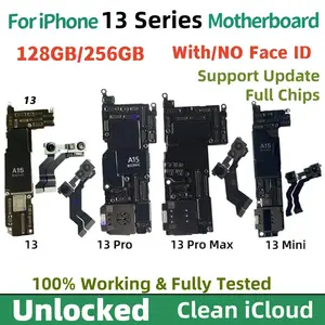 Bilashmart 100% Working Unlocked Motherboard iPhone 13 Pro Max With/No Face ID Logic Board Clean iCloud iPhone 13 mini Mainboard