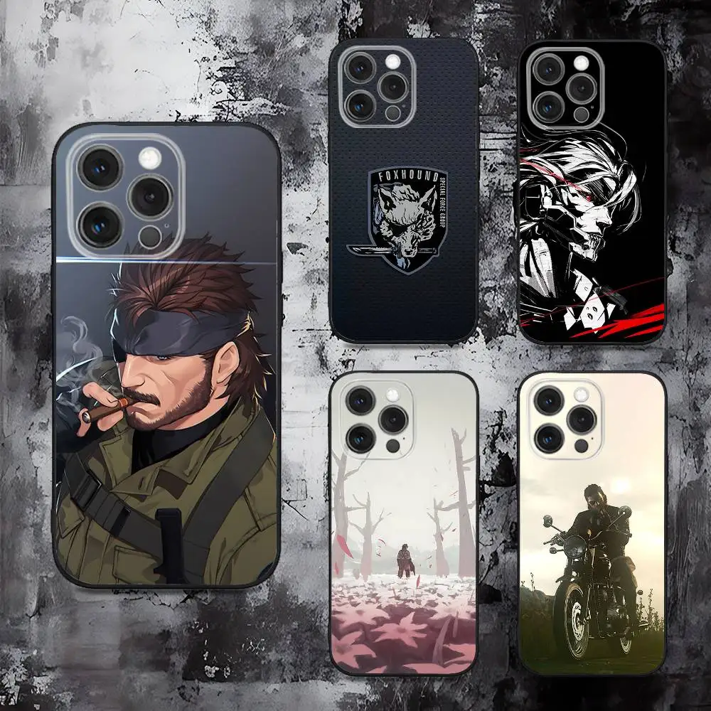 

M-Metal G-Gear S-Solid Phone Case For iPhone 16,15,14,13,12,11,Pro,Max,Plus,X,XS,SE,E,Mini,Soft Silicone Black Case