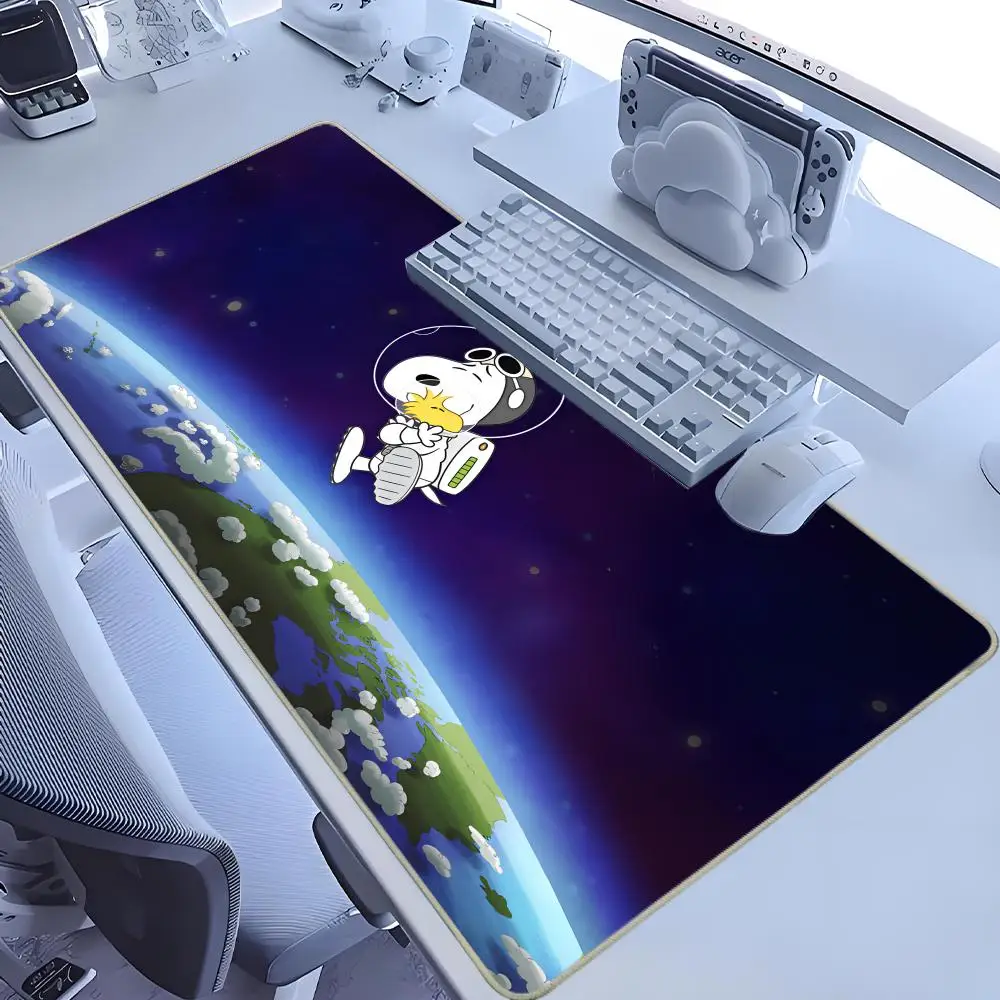 لوحة ماوس كبيرة للألعاب مكتب حصيرة لوحة مفاتيح الكمبيوتر وسادة مكتب الحصير عدم الانزلاق المطاط لعبة لاعب الكمبيوتر السجاد ل سنوبي ماوس Kawaii