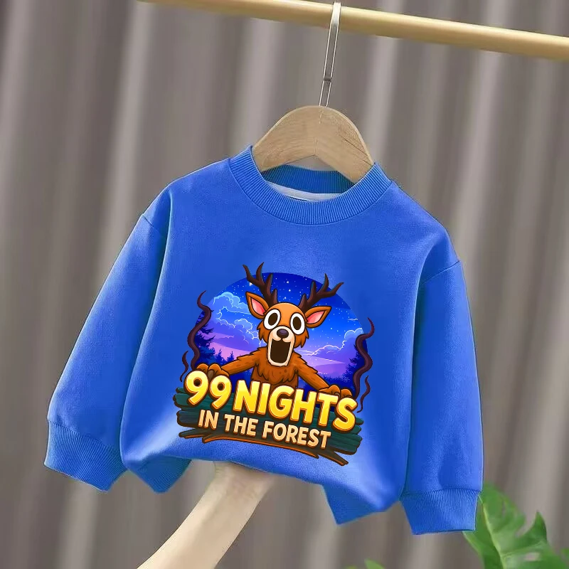 جديد 99 ليال في الغابات الأطفال هوديس بنين بنات يوميا عارضة البلوز الكرتون أنيمي طويلة الأكمام أعلى طفل هدية عيد ميلاد #1