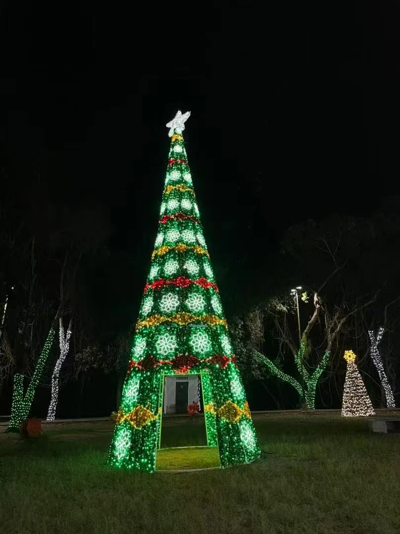 Factory Decorative Large LED Spiral Christmas Tree Decoration Light  Rated for Outdoor Garden Mall Park Square Event