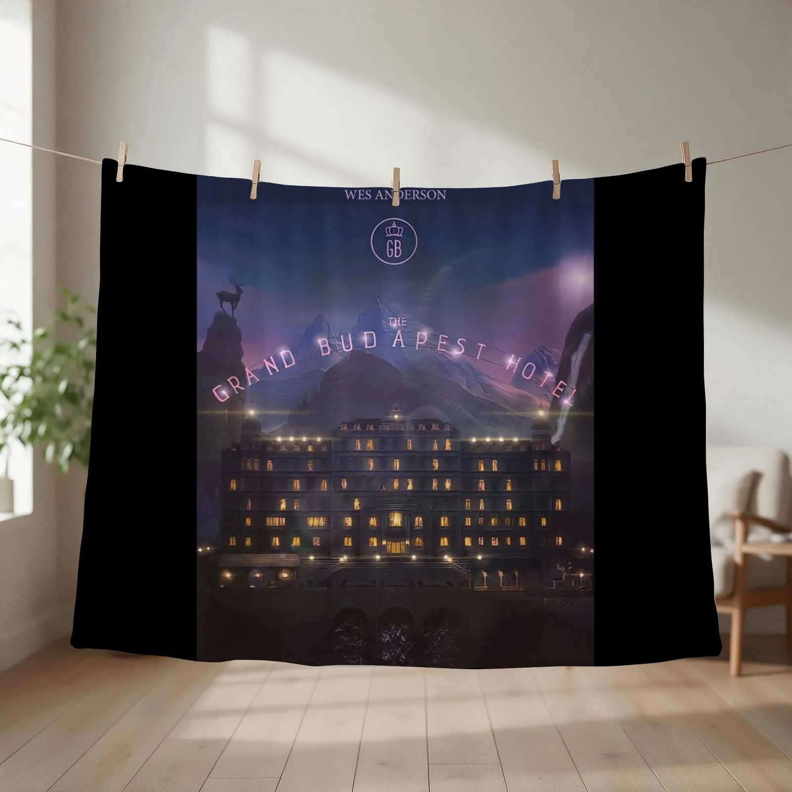 Grand Budapest Hotel Throw Blanket couch cozy soft plush fuzzy picnic outdoor blanket