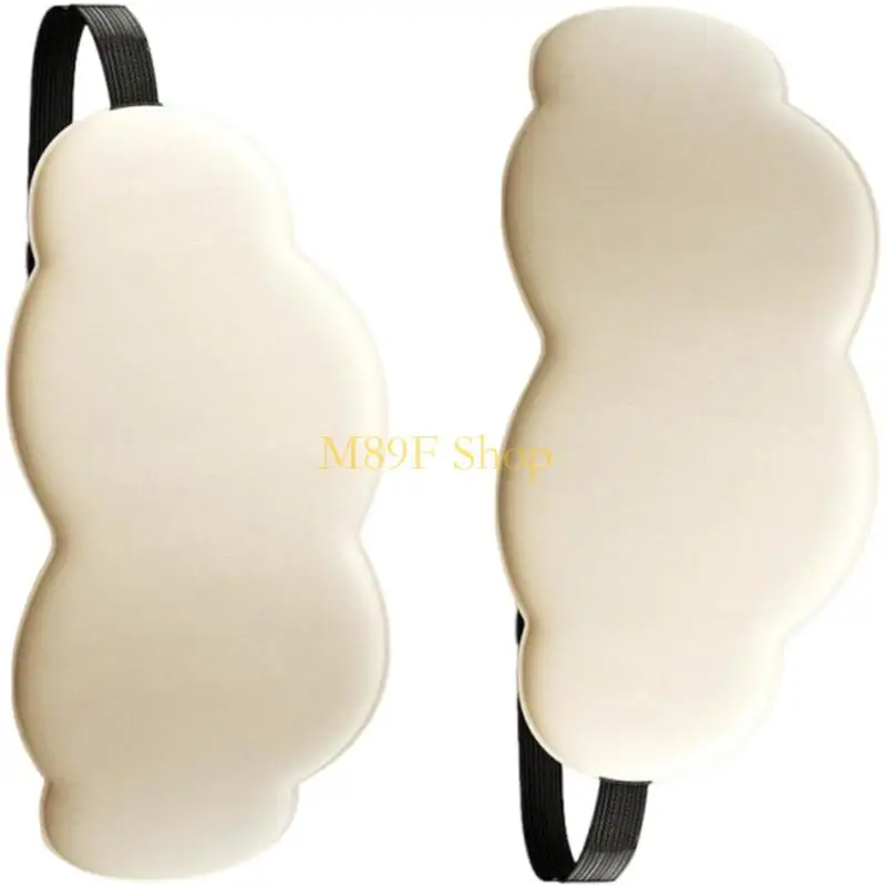 M89F 3D Contoured Sleep Eye Mask Soft Touching Cloud Design Eye Cover Perfect For Travel Office Use