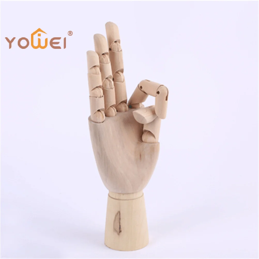 Latest Wooden Hand Model Sketching Drawing Jointed Movable Fingers Mannequin