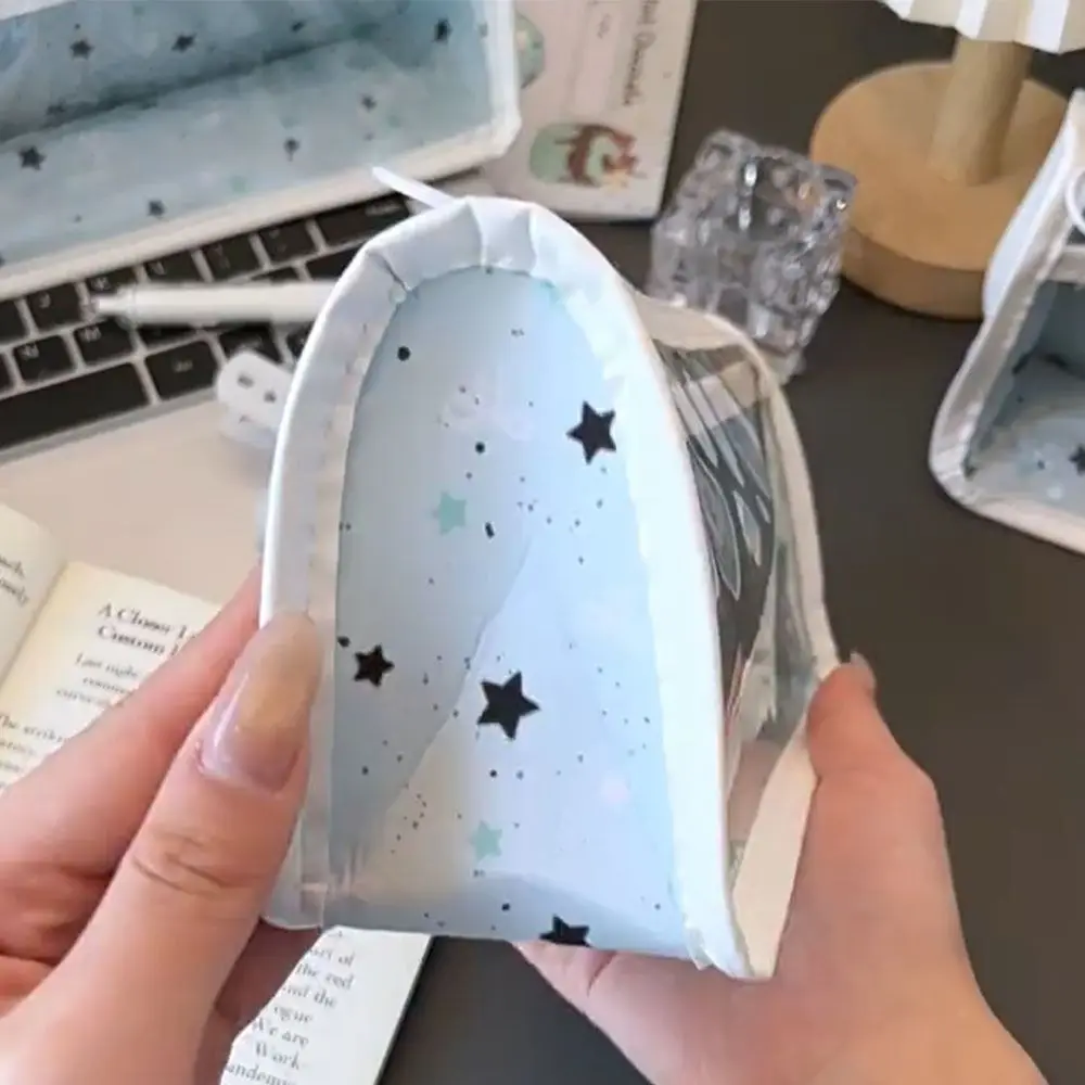 New Star Pencil Case Transparent Large Capacity Stationery Bag Student Stationery Organizer School Supplies