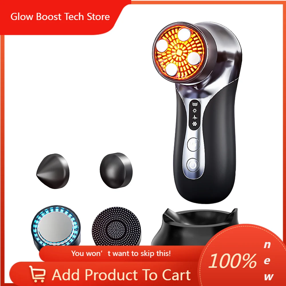 

NYBeauty Equipment EMS Vibration RF Red and Blue Light Face Lifting Skin Beauty Device Facial Beauty Care Tools