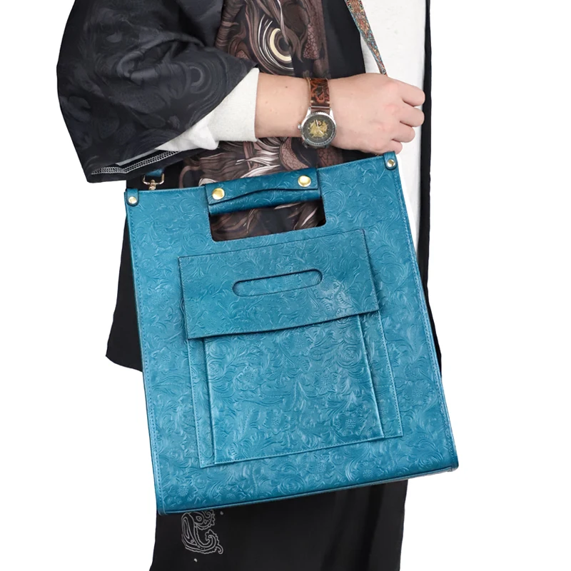Genuine Leather Shoulder Bag Tote New Fashion Handbag Cow Leather Shopping Storage Hand Bag Large Capacity Messenger Bags