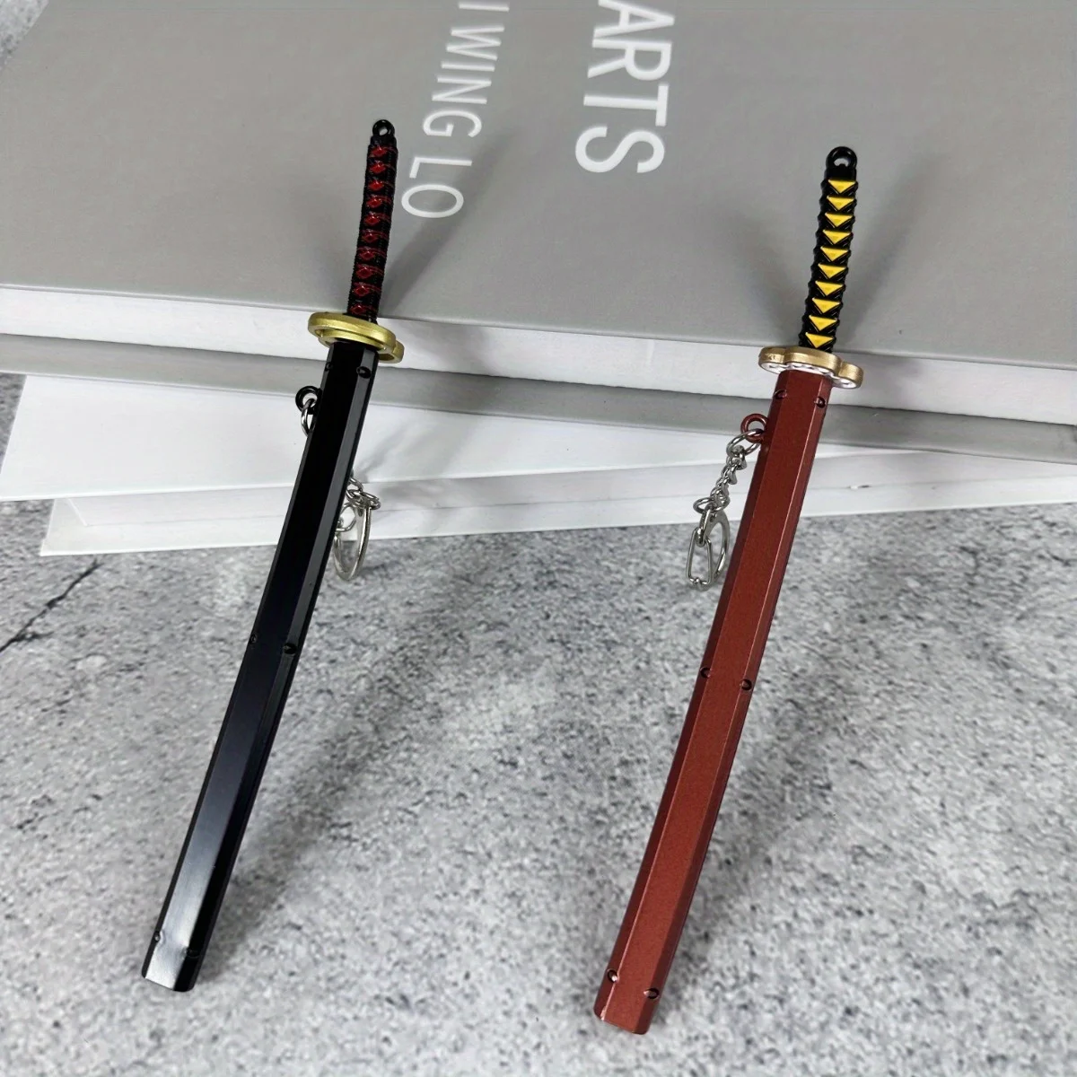 6in Anime Mini Katana Action Figure Real Size Japanese Metal Small Ninja Knife Blade Original Samurai Sword Decoration Gift