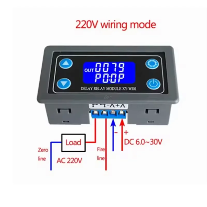 XY-WJ01 Delay Relay Module With Digital LED Dual Display Cycle Timing Circuit Switch