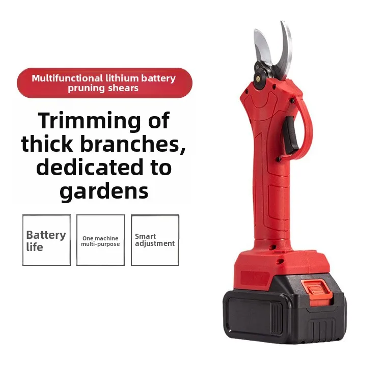 Cordless electric pruning shears for garden pruning Lithium battery powered branch cutter