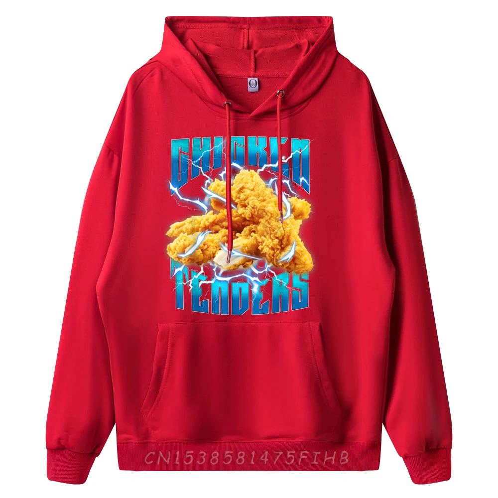 Chicken Tenders Funny Chicken Tenders Sweatshirt For Men Outdoor Hoodies Casual Hip Hop O Neck Hoodies Long Sleeve